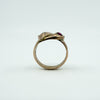 Antique 9ct Rose Gold Double Snake Diamond & Garnet Ring Size U (Chester 1909)