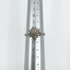 Vintage 9ct White Gold Diamond Cluster Ring Size M - N