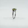 Sterling Silver 1.70ct Peridot Trilogy Ring Size N  