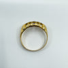Antique 18ct Gold Diamond & Sapphire Boat Ring 750 Size M - N