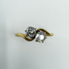 18ct Gold & Platinum 0.50ct Diamond Toi et Moi Ring 750 Size Q 