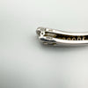 9ct White Gold 0.10ct Diamond Bar Drop Pendant & 16” Snake Chain 