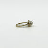 Vintage 9ct Gold 7.3mm Pearl Solitaire Ring 375 Size L - M (1975)