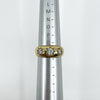 Vintage Chunky 9ct Gold CZ Starburst Trilogy  Ring / Gypsy Band Size R 
