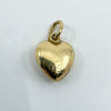 Vintage 9ct Gold Ruby Celestial Heart Pendant / Charm 375