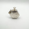 Vintage Hexagonal Perfume / Poison Bottle Pendant in Sterling Silver 925