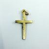 Vintage 9ct Gold Reversible Engraved Christian Cross Crucifix Pendant Charm 375