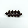 Antique Silver Gilt Bohemian Rose Cut Garnet Bar Brooch