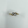 18ct Gold & Platinum 0.50ct Diamond Toi et Moi Ring 750 Size Q 
