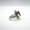 Large Amethyst Ring in Sterling Silver 925 Size L - M