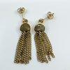 Vintage 9ct Gold Tassle Drop Earrings 375 (London 1977) Art Deco Style 