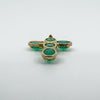 Chunky Vintage 9ct Gold Green Chrysoprase Christian Cross Pendant / Charm 375