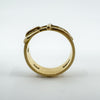 Vintage 9ct Gold Buckle Ring Size N (London 1970)