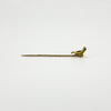 Antique Victorian 9ct / 15ct Gold Lucky Wish Bone Pearl & Turquiose Stick Pin