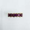 Vintage 1ct Pink Tourmaline 5 Stone Ring Size S Birm 2006