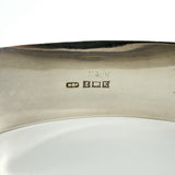 Chunky Vintage Sterling Silver & Rose Gold Engraved Floral Bangle 925 Birm 1959