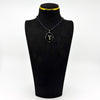 Large Vinatge 14ct White Gold Black Onyx & Diamond Bow Pendant 585