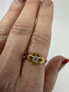 Antique 18ct Gold .35ct Diamond Chunky Old Cushion Cut Solitaire Ring 750 Size Q