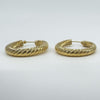 Large Vintage Chunky Twisted 9ct Gold Hoop Earrings 1991 