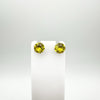 4ct Yellow CZ Solitaire Stud Earrings in Sterling Silver 925