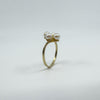 Vintage 9ct Gold 4x Pearl Ring 375 Size P