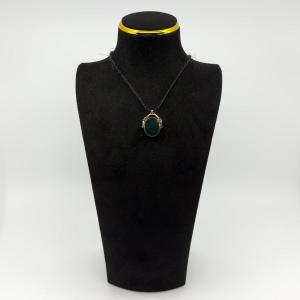 Antique 1915 9ct Rose Gold Double Sided Bloodstone & Carnelian Fob 375