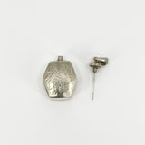 Chunky Sterling Silver Vintage Engraved Perfume / Poison Bottle Pendant 925