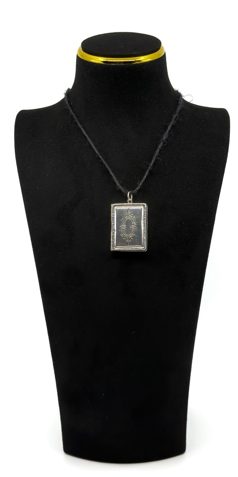 Chunky Vintage Sterling Silver Engraved Initail O Secret Locket Photo Book 925