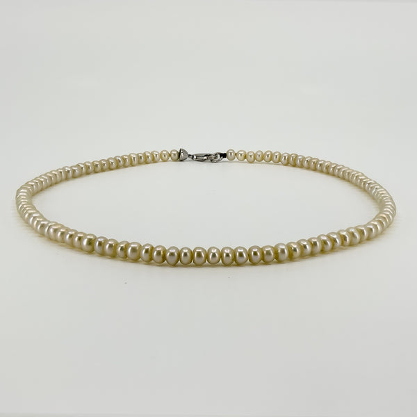 Sterling Silver White Freshwater Pearl 16" Necklace