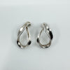 Sterling Silver Large Chunky Oval Drop Earrings 925