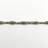 Vintage Sterling Silver 16” Byzantine Fancy Link Chain & T-Bar Toggle 925