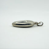 Unusual Chunky Vintage Sterling Silver Oval Perfume / Poison Bottle Pendant 925