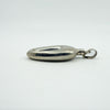 Unusual Chunky Vintage Sterling Silver Oval Perfume / Poison Bottle Pendant 925