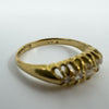 Edwardian Antique 18ct Gold Diamond Boat Ring 750 Size P (Birmingham 1910)