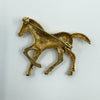 Large Vintage 9ct Gold Equestrian Horse Brooch 375