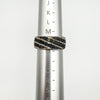Diamond Half Hoop Band / Ring in Sterling 925 Size N Stacking Eternity Wedding