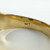 Vintage 9ct Gold Signet Ring 375 Size T - U 375 UNISEX Art Deco Style