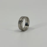Chunky Wide 6.8mm Platinum Diamond Full Eternity Band / Ring 950 Size O (2007)
