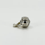 Unusal Vintage Sterling Silver Spinning 3x Sided Photo Locket Fob / Pendant 925