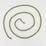 Chunky Vintage Sterling Silver 28.5” Rolo Links Chain / Necklace 925