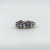 9ct Gold Tanzanite Cluster Ring Size V (Birmingham 2006) 