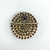 Large Antique Silver Gilt Bohemian Rose Cut Garnet Tiered Brooch / Pendant