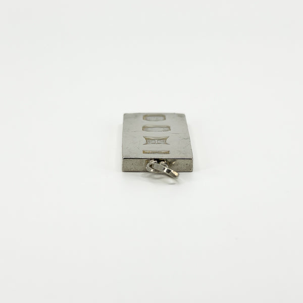 Large Chunky Vintage Sterling Silver Ingot Pendant 925 (Birm 1978)