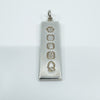 Vintage Sterling Silver Chunky Ingot Pendant 925 (Sheffield 1977) 14g