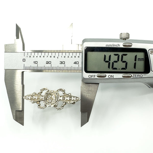 Antique Victorian Sterling Silver Scottish Thistle Brooch 925 (Birmingham 1876)