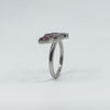 New Sterling Silver Ruby Double Angel Wings Ring 925 Size N - O