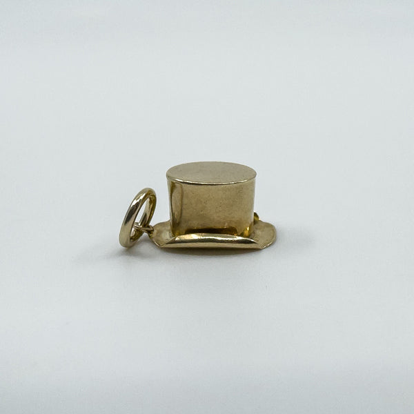 Vintage 9ct Gold Top Hat Pendant  / Charm 375  (Birmingam 1990)