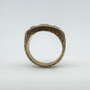 Chunky Vintage 9ct Gold 1.30ct Starburst Diamond Trilogy Ring Gypsy Band Size U