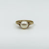 Vintage 9ct Gold Pearl Ring 375 Size M 