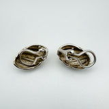 Vintage Tiffany & Co. Shrimp Clip on Earrings in Sterling Silver 18k Gold RARE *